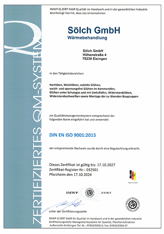 DIN EN ISO 9001 2015